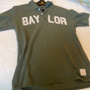 Vintage Baylor textured polo shirt